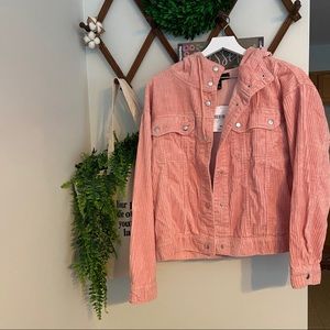 FOREVER 21 Corduroy Hooded Jacket Size Medium NWT